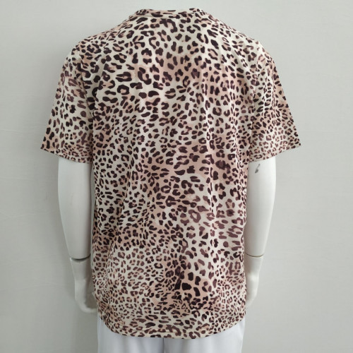 bleach leopard tee